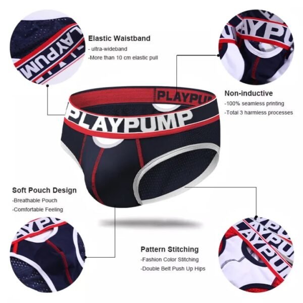 PLAYPUMP MENS SEXY UNDERWEAR BREATHABLE BRIEF PP9111