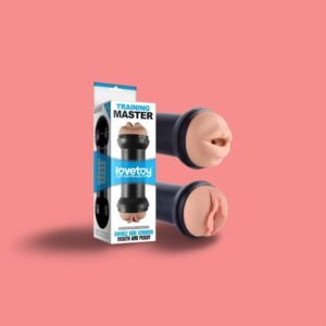 TRAINING MASTER DOUBLE SIDED MOUTH+PUSSY MALE STROKER