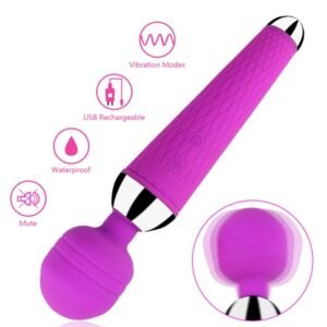 8 Frequency Powerful Rechargeable Vibrating Wand Massager