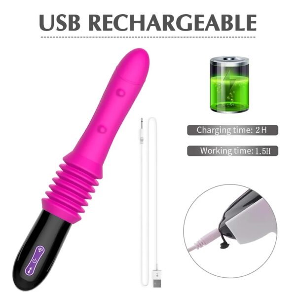 10 MODES TELESCOPIC AND VIBRATING BATON WITH REMOTE CONTROL