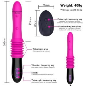 10 MODES TELESCOPIC AND VIBRATING BATON WITH REMOTE CONTROL