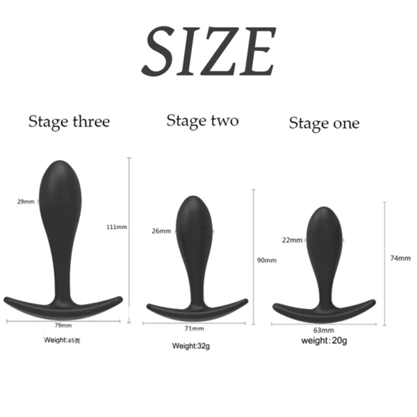 3 STAGES SILICONE ANAL / BUTT PLUG